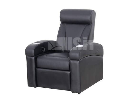Padded Upholstery Theater Seating Furniture , Single Recliner Chair High Strength Structure