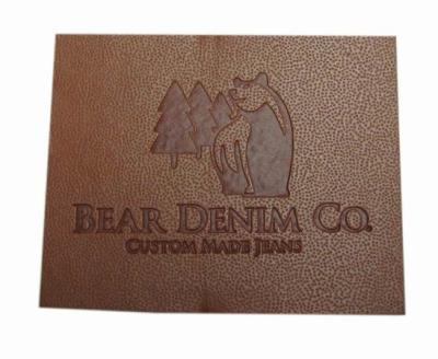 Printing ODM Custom Leather Labels Adhesive Backing