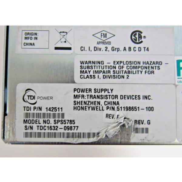 Honeywell SPS5785 51198651-100 Power Supply