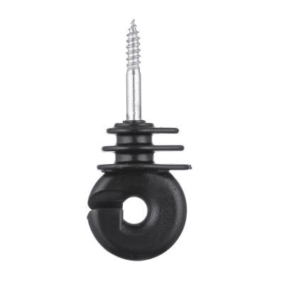 Os Laminae distantes serrilharam o parafuso no isolador de madeira do cargo de Ring Insulator Black Electric Fencing