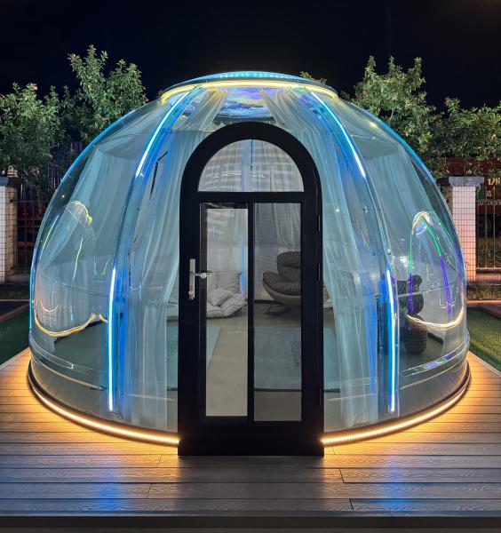 Modern Design Hotel Modular Prefab PC Crystal Dome Tent Bubble House for Dining