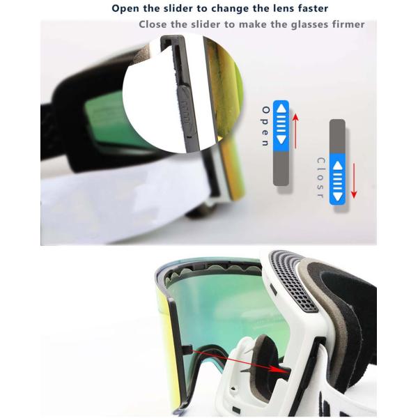 Customized Magnetic Snow Goggles with UV400 Protection and Optional Face Foam Layers