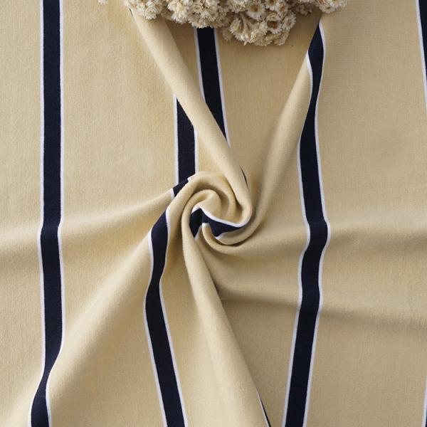 Экологически чистый, мягкий, удобный для кожи, персонализированный полосатый вязаный ткань для футболки