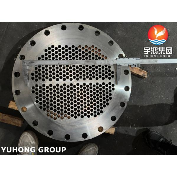 Placa tubular ASME SA240 304 para alta temperatura, inspección PT 100%, uso en petroquímica y farmacéutica