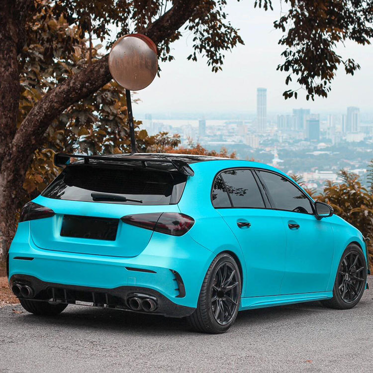 Magic Gold Sky Blue Sticker Car Pet Film Roll Decoration Film Wrap Vinyl Car Factory Wholesale Vinyl Wrap