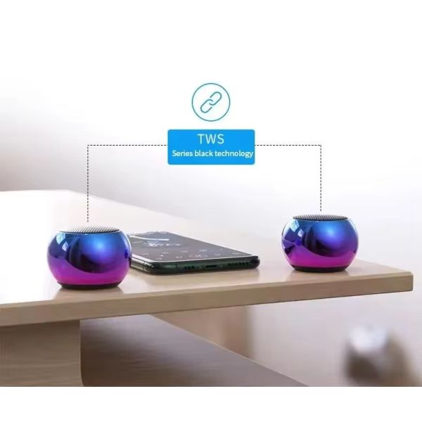 Colorful Portable Mini Wireless Bass Boost Smart Bluetooth Speaker TF Card Lithium Battery Compact