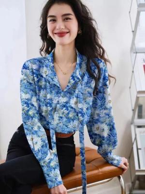 2023 Soft Silk Elastic Twill 20MM Antiflaming Anti-Wrinkle Scarf Digital printed Design for fashion luxury Dress