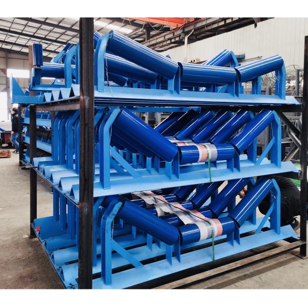 Mining Steel Carrying Conveyor Roller Idler 89 Dia Waterproof