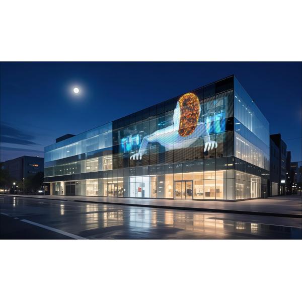 Indoor LED Transparent Film Screen Self-Adhesive Flexible P10 Advertising Display on Glass