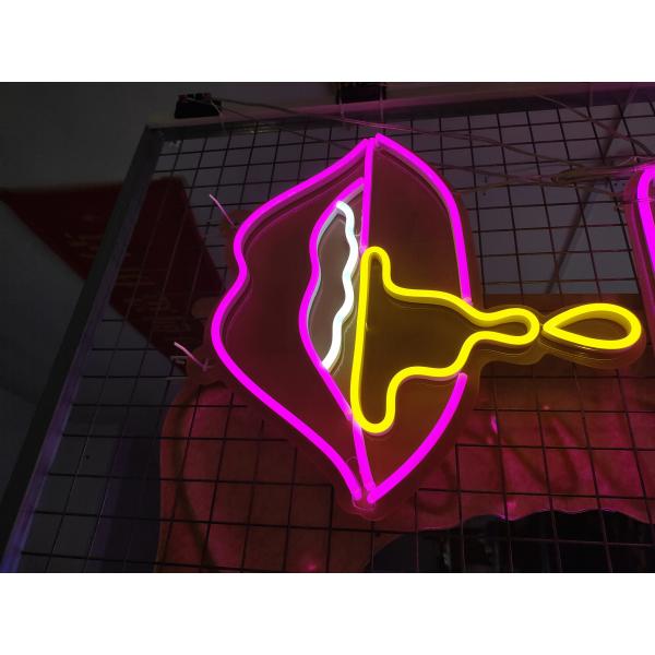 Vasten Lip Mouth  Custom Neon Signs  cafe drawing room neon lighting