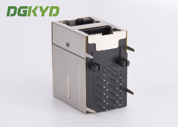 Os ethernet do gigabit empilham o conector do porto duplo RJ45 com o transformador para ethernet industial