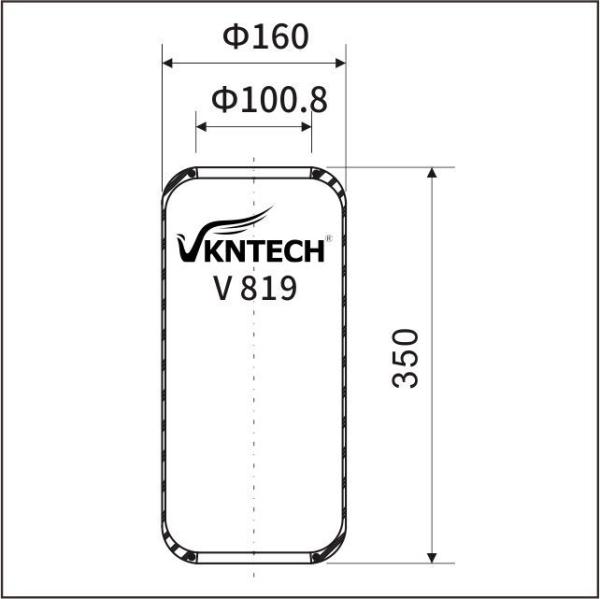 Ressort pneumatique pour camion MERCEDES BENZ A 000.328.01.01 Contitech 819N Soufflet pneumatique Remplacé par Vkntech V819