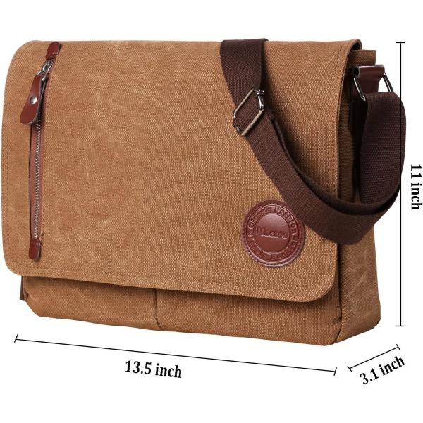 VINTAGE CANVAS sac à main sac de messager pour hommes femmes sac à main de voyage 13,5 