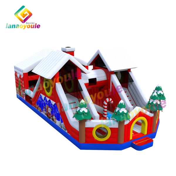 Bouncer Obstacle Slide Inflatable Play Park Logo Painting