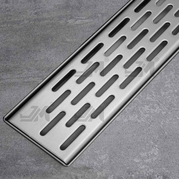 OEM Linear Shower Floor Drain With Hair Strainer Satin Polished Finish