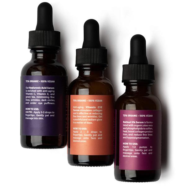 Hot Sell OEM Anti-Aging Serum Set For Face Brightening ,Anti Wrinkle ,Dark Spot Corrector