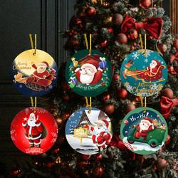 Personalize o presente cerâmico do aniversário, impressão UV de suspensão cerâmica dos ornamento