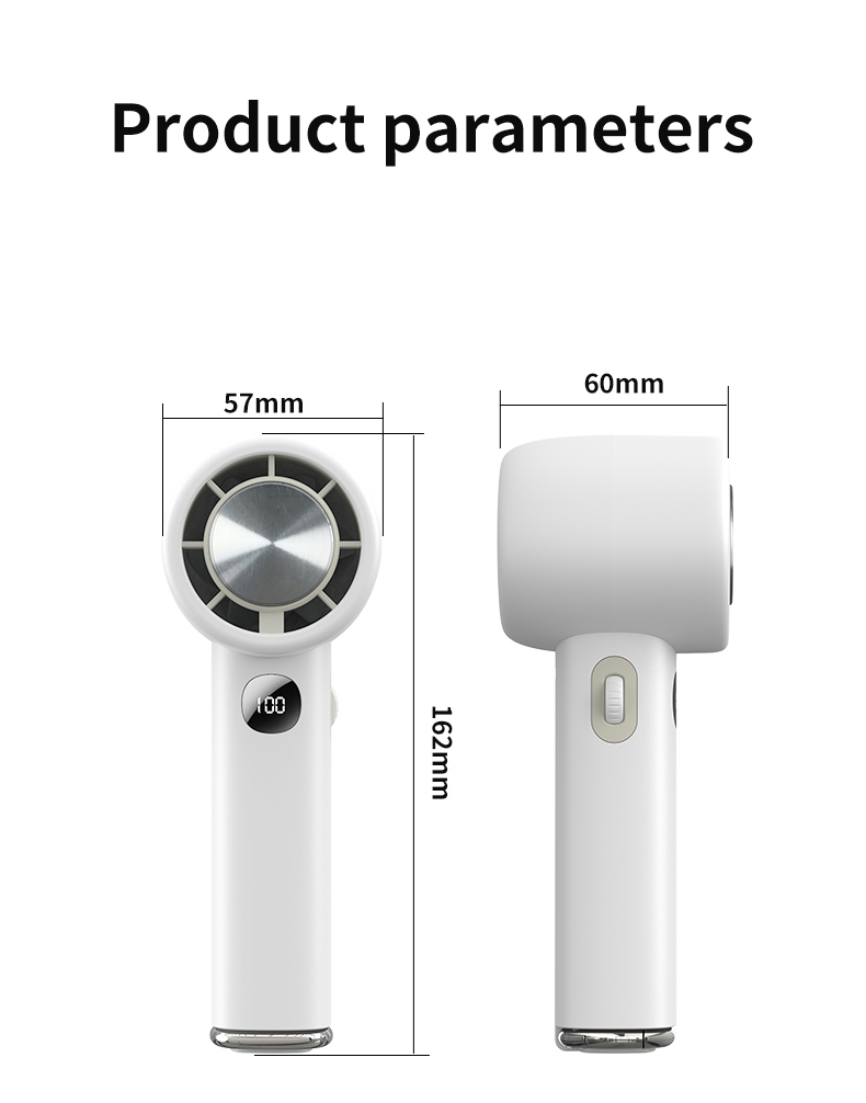 Smart Cooling Fan Wearable 10500 RPM Digital LCD Display Foldable Stand Trendy Colors-Includes Ice Pack Function Box