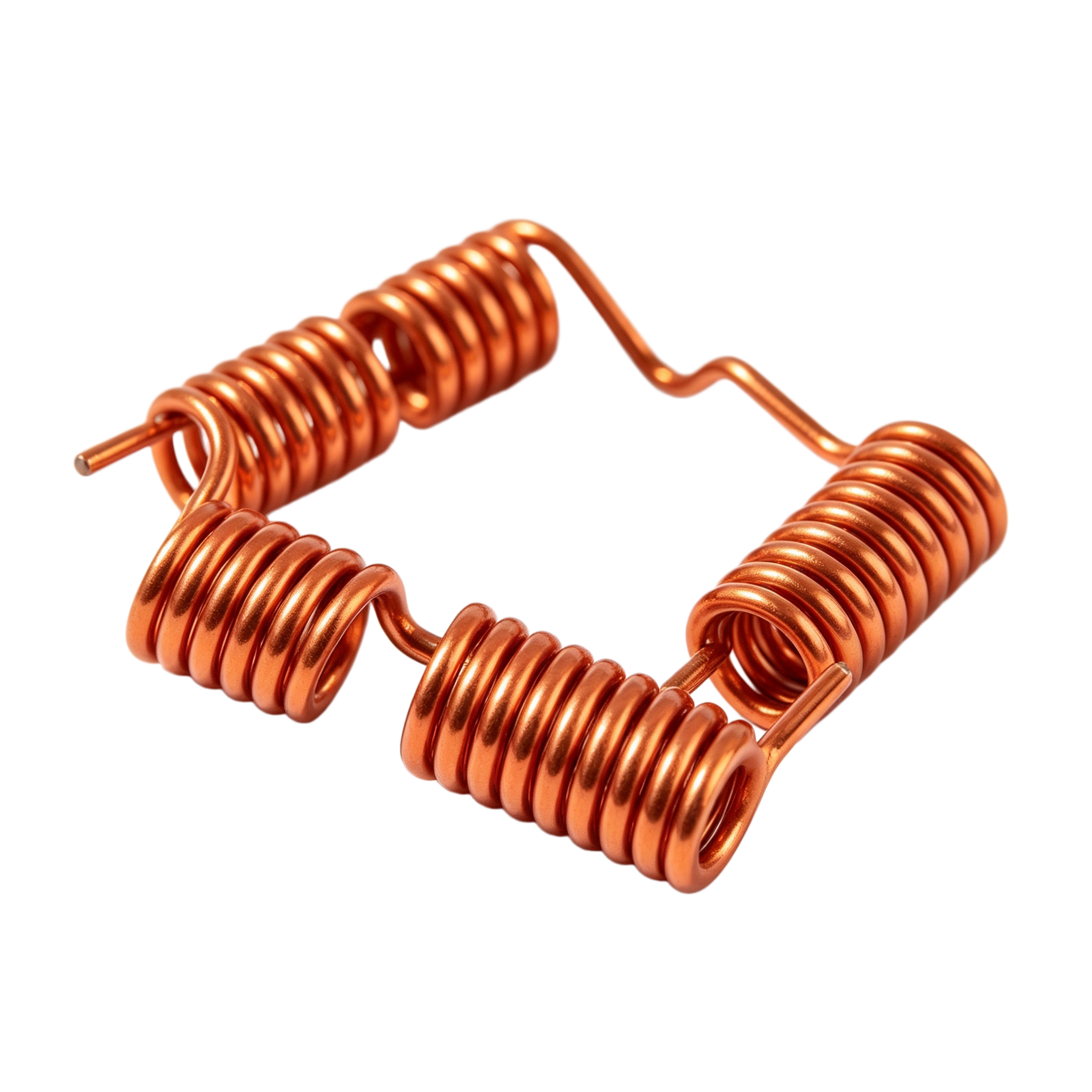Dual Coil Torsion Spring SUS304 Stainless Steel with Dual Coil Structure and Precision CNC Manufacturing