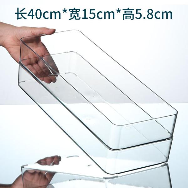 Stackable Refrigerator Organizer Bins Clear Kitchen Organizer Container Bins With Handles Plastic Bags For Pantry, Cabinets, Shelves, Drawer, Freezer - Food Safe