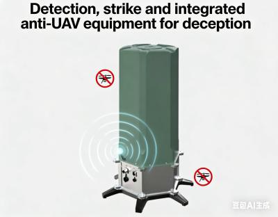 High-performance drone defense system with detection and jamming capabilities.