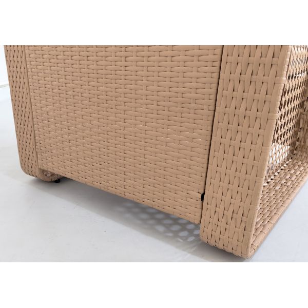 Factory New Style Set of 4 Garland Weaving Rattan Wicker Garden Leisure Conversation Coffee Table Sofa Set