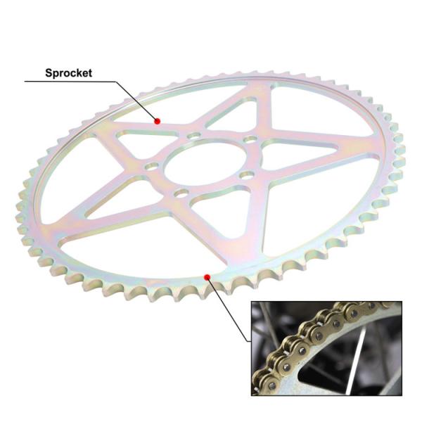 Sur-Ron LightBee S/X Rear Sprocket in 500g Silver CNC Aluminum Alloy with Customized Logo