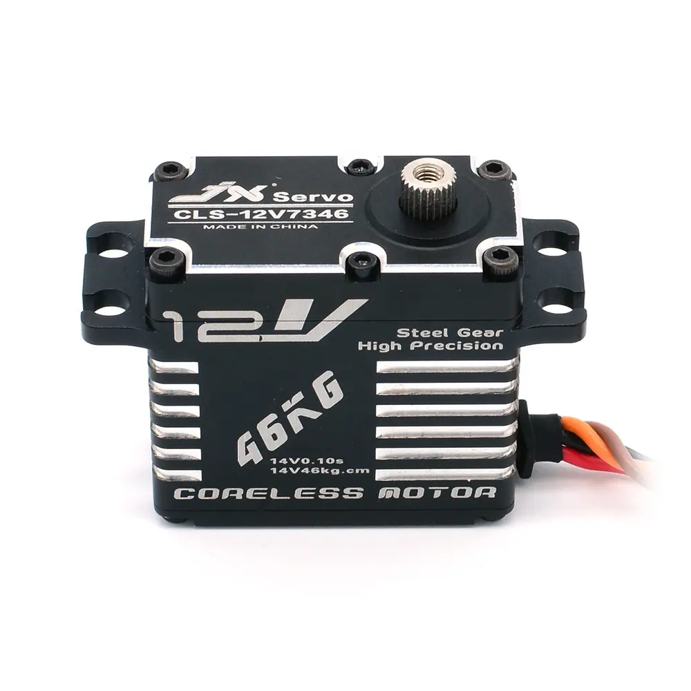 New CLS-12V7346 JX Servo 46KG 12V 180 Degrees HV High Precision Steel Gear Digital Coreless Servo CNC Aluminium Shell Servo