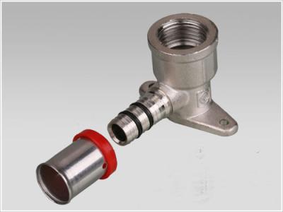 press fitting wall elbow with plate for PEX-AL-PEX pipe