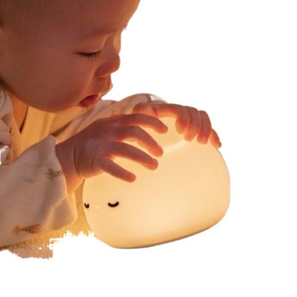 Кролик Ночной Свет Для Детей Лампа Милая Лампа 16 Цветов Нажим Силикон Дети Ночной Свет Для Детей Ночной Свет USB перезаряжаемый