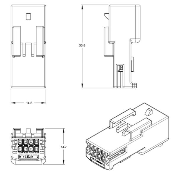 TE Connectivity AMP Connector TH 025 Connector Best Offer 8P Receptacle Tab Housings 1379659-5,1565804-2