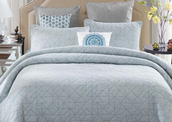 Free Style Geometric Twin Size Bedding Sets Embroidered 3pcs With Logo Customized