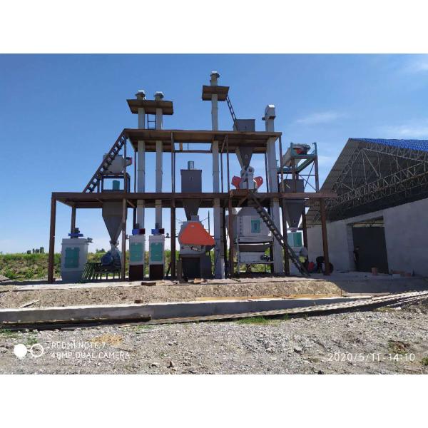 High Efficiency Feed Pellet Production Line 256kw Animal Feed Pellet Machines