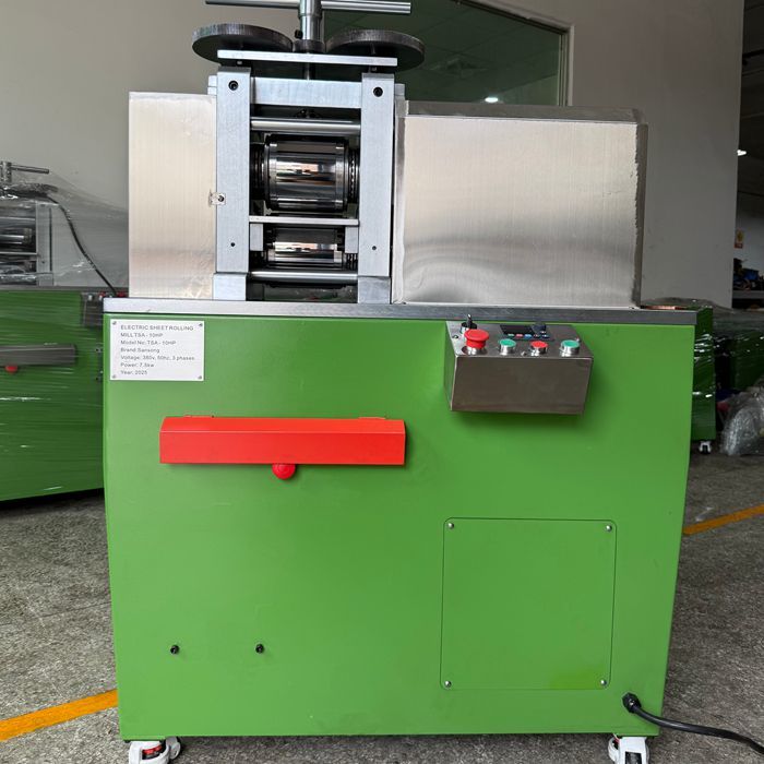 Large Roller Precious Metal Rolling Mill Machine 7.5HP For Gold Silver Platinum Mirror Sheet Production