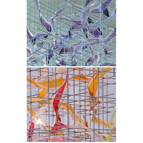 Proyecto de hotel personalizado no estándar Departamento de iluminación Sala de banquetes Cuadrícula acristalada Led Gran lámpara de candelabros Sala de bodas Luz de línea colgante