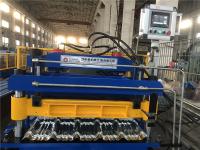 Rollo del panel del tejado del metal 0.7m m del acero de 7.5KW G550 PPGI que forma la máquina