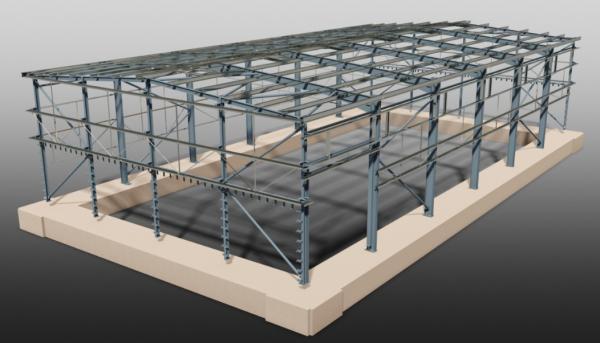 Z Section Chicken Broiler House , 20 ' / 40 ' Container Steel Rigid Frame
