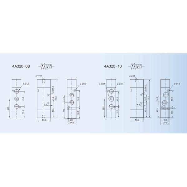 Нормально закрытый пневматический клапан соленоида 4В100 | 400 продетый нитку путь серии 5/2