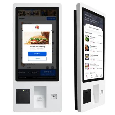 Wall Mounted Capacitive Kiosk Machine Ordering System Payment Terminal