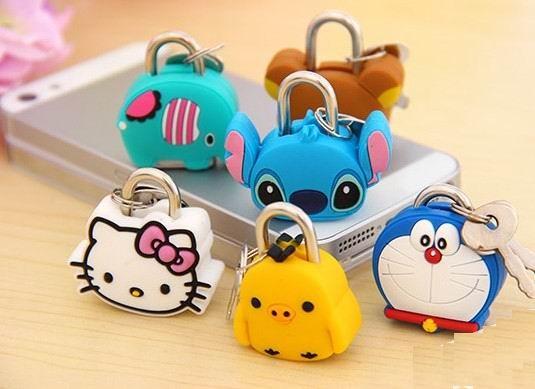 Fashion Cute Cartoon Lock Animal Padlock Silicone Mini Lock for Diary