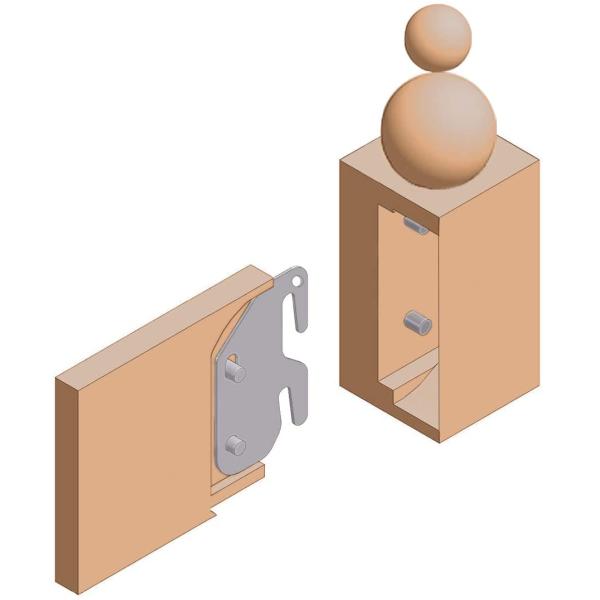 Modern Simple 40mm Width Heavy Duty Furniture Connector Bed Frame Corner Bracket