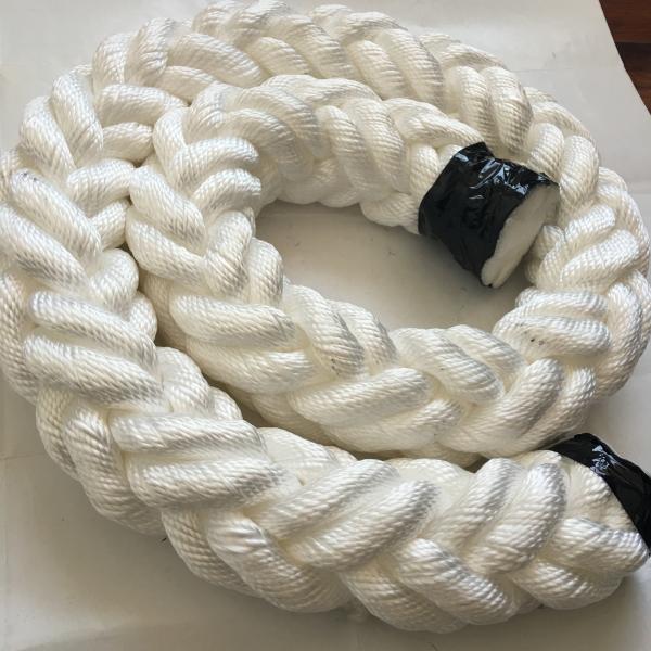 100% High Tenacity UV Resistance 40mm 8 12 Strand Dacron Polyester Multifilament Marine Mooring Rope