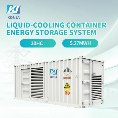KonJa Refrigerador de líquido 30HC 5.27MWh Container Sistema de armazenamento de energia de ciclo profundo BESS Container