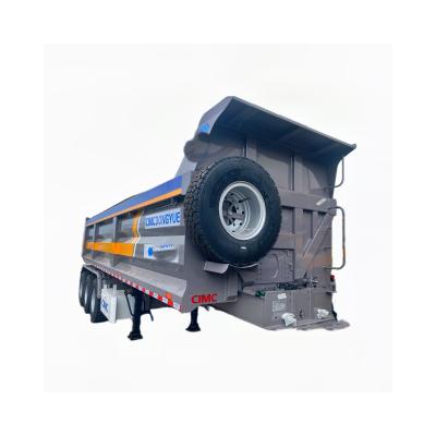 Type de remorque de camions: remorque arrière à décharge de 100 tonnes