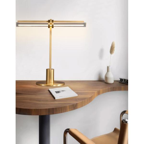 JYLIGHTING современный скандинавский простой роскошный светодиодный настольный лампа медное стекло для спальни гостиницы гостиничная гостиная Студия диван угловой свет