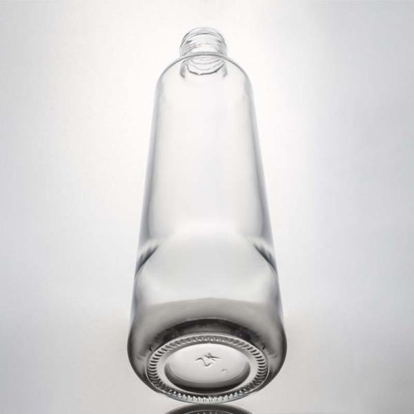 Customized Super Flint Round Clear Glass Bottle for Gin Rum Vodka Whisky 580ml 1000ml