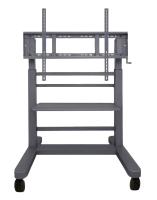 Résistant aux tremblements de terre de support mobile TV de support de tableau blanc interactif d'alliage d'aluminium 75 POUCES
