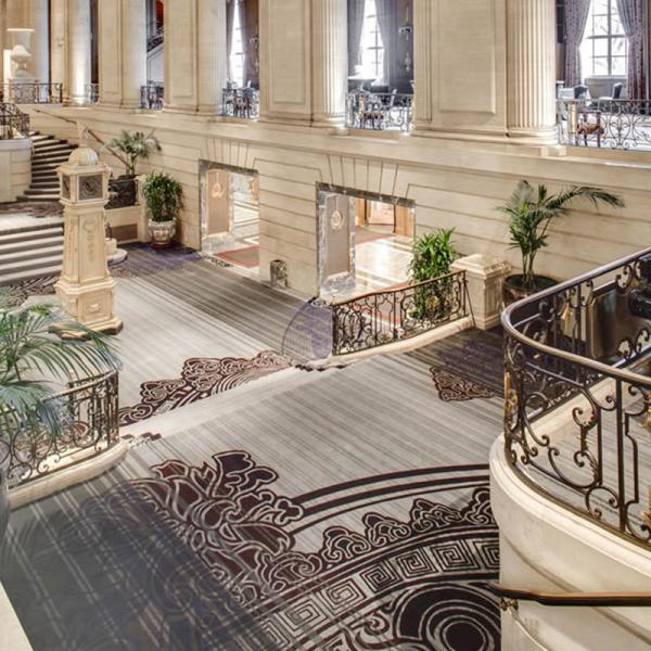 Rectangle 4m Width 100% Nylon Printed Broadloom Cut Pile Hotel Room Carpet Used