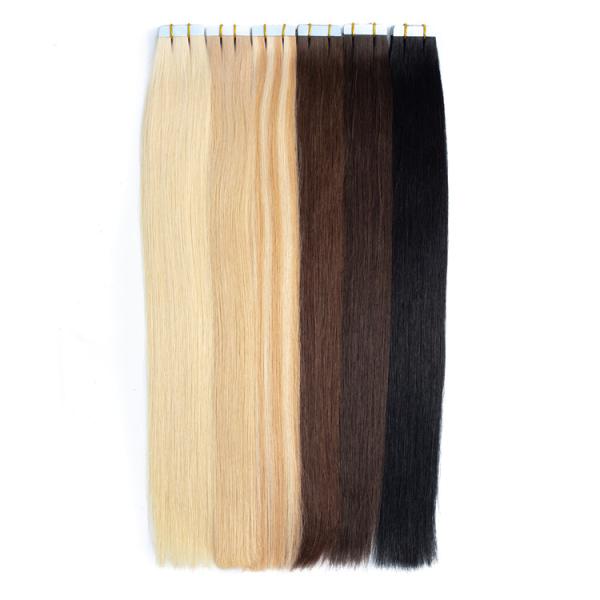 18 Inch Human Hair Extensions Blonde Reusable Real Hair Clip In Extensions