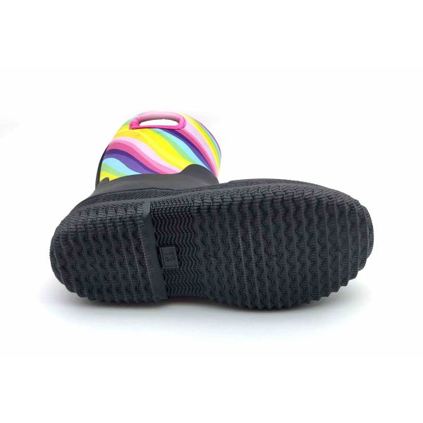 Bottes de pluie haute en PVC pour femmes confortables avec un haut à la mode